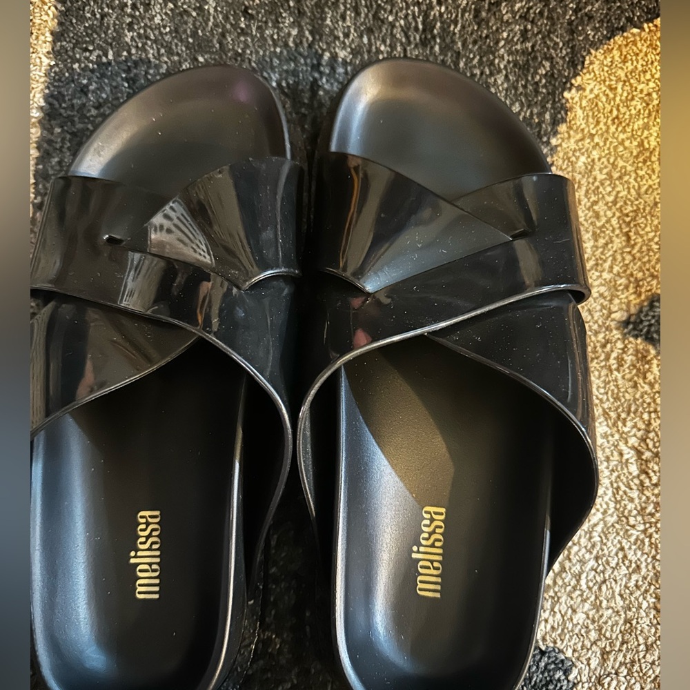 Melissa Black Slide Sandals